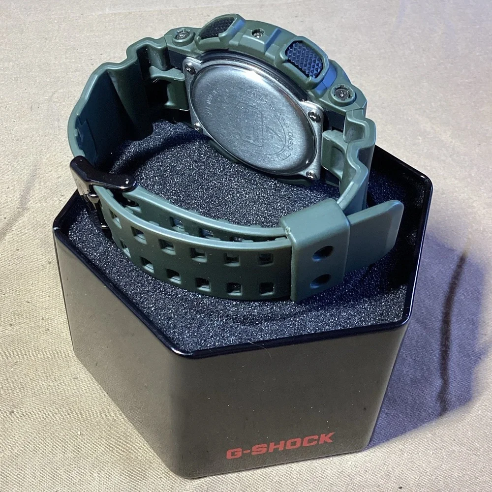 NWOT Casio G-Shock GD-100MS Military Style Olive Green / Khaki Resin Watch 3263